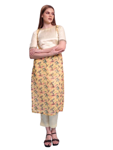 Three Piece kurti plazzo set