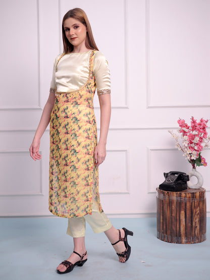 Three Piece kurti plazzo set