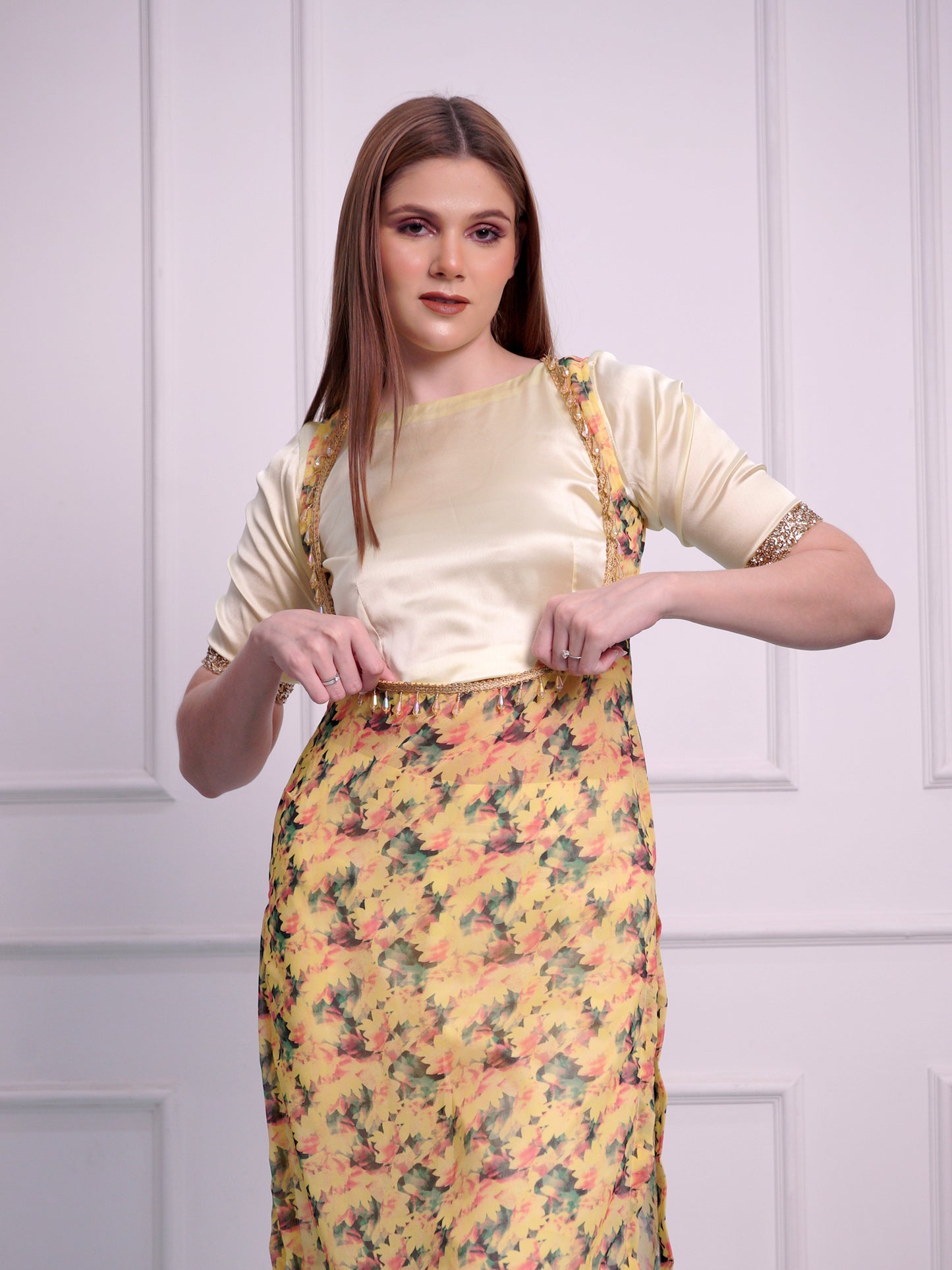 Three Piece kurti plazzo set