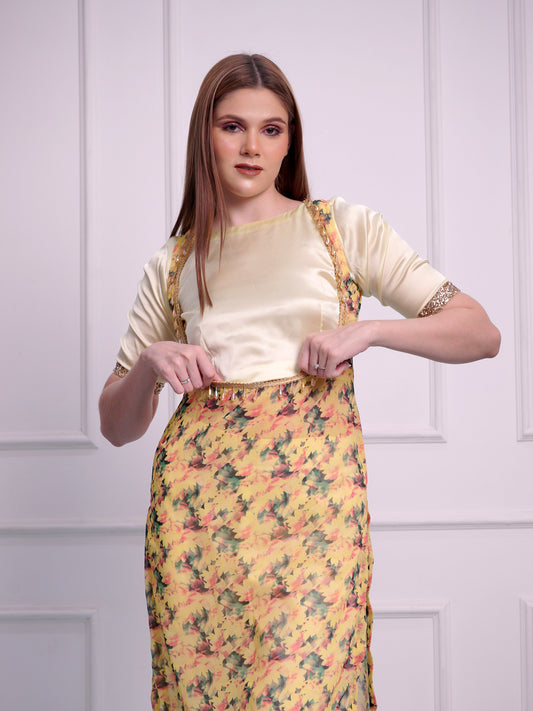 Three Piece kurti plazzo set