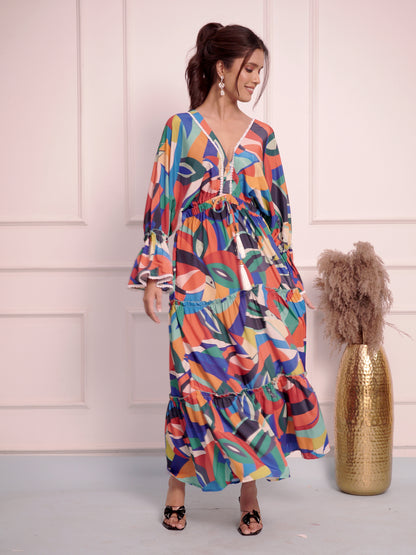 Aqua Girl Long Dress For Girls || Women||