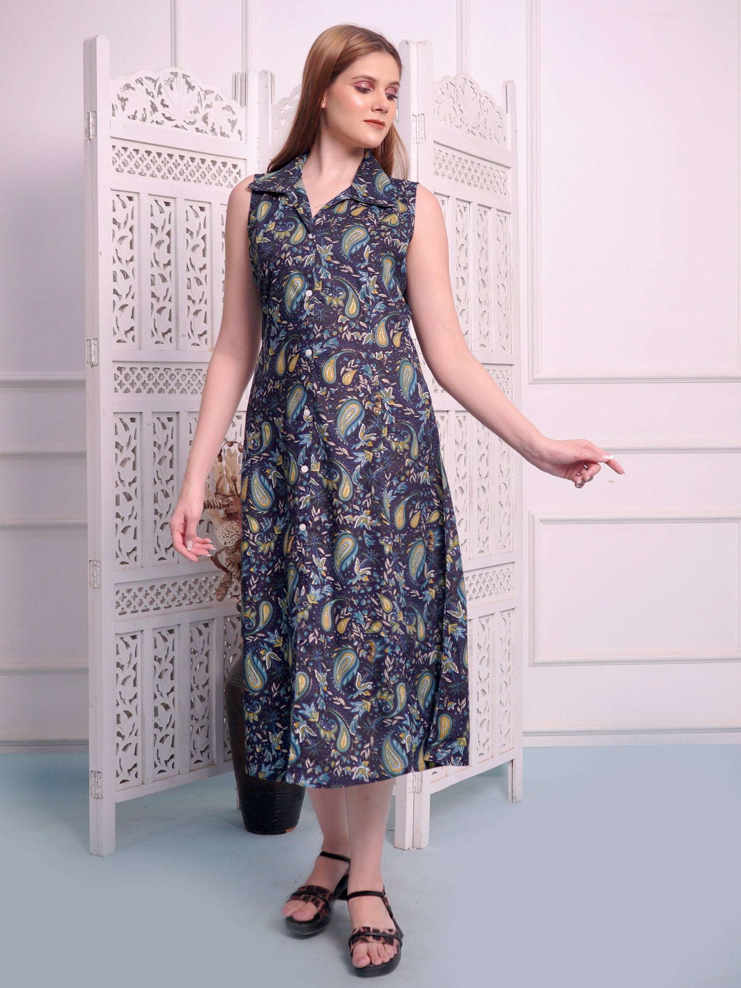 one Piece shirt Midi dress