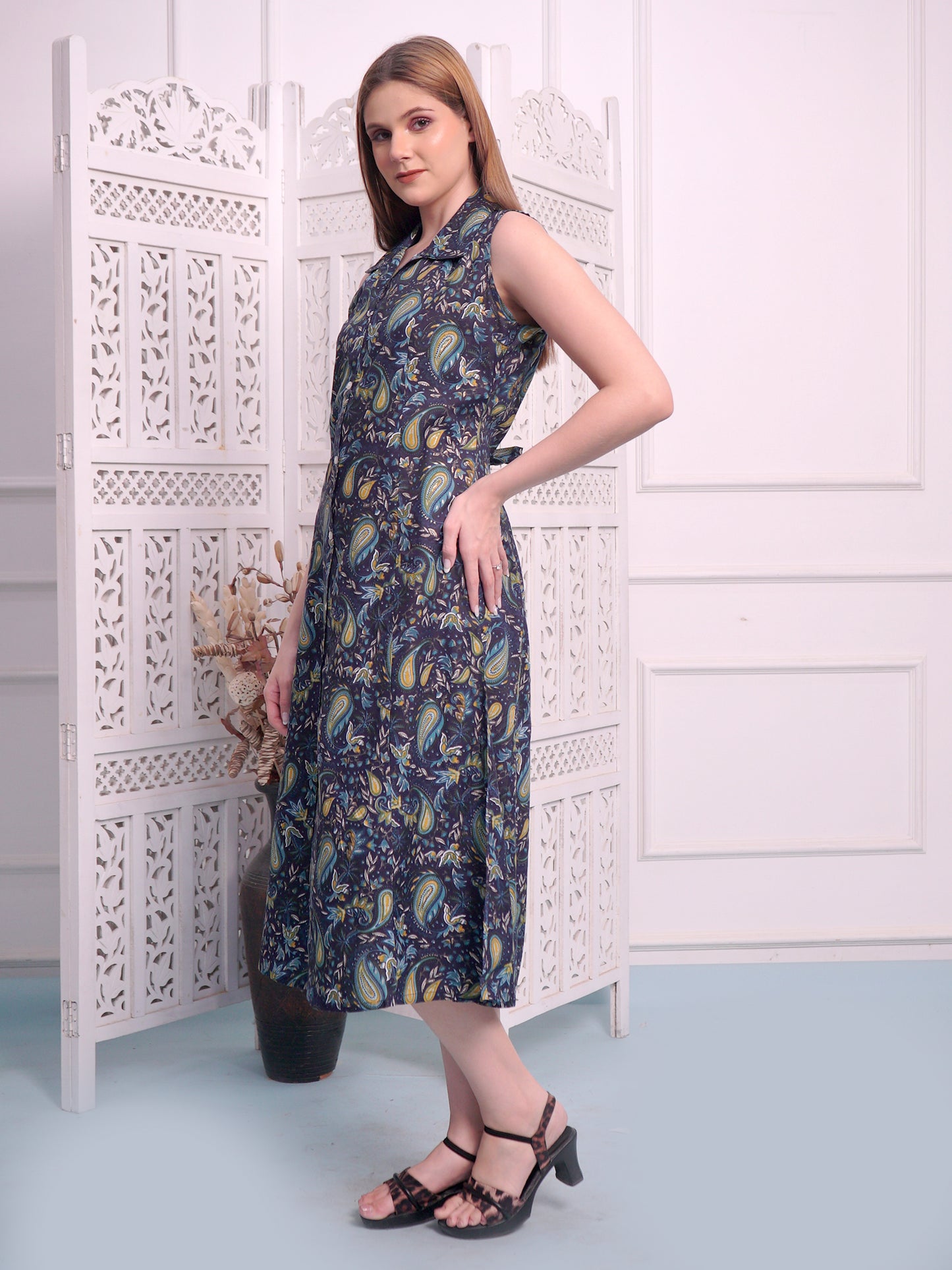 one Piece shirt Midi dress