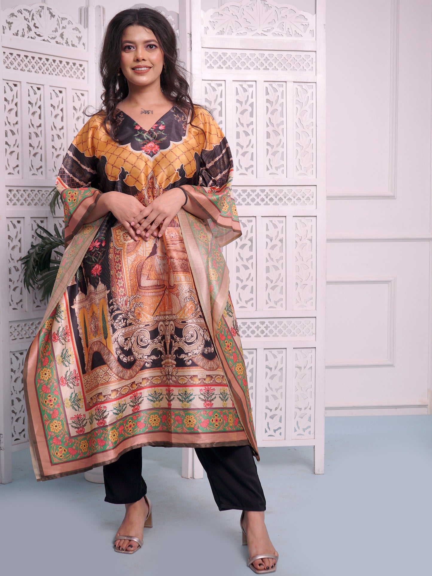 Shahjahan Mumtaz Print Kaftan