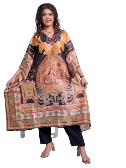 Shahjahan Mumtaz Print Kaftan