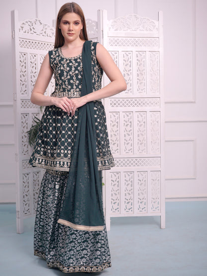 Green Garara Suit set  for women | Ladies |Girls