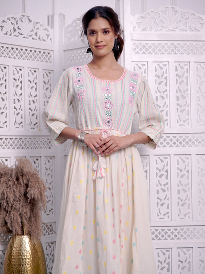 Party Wear Gown in Multicolour style