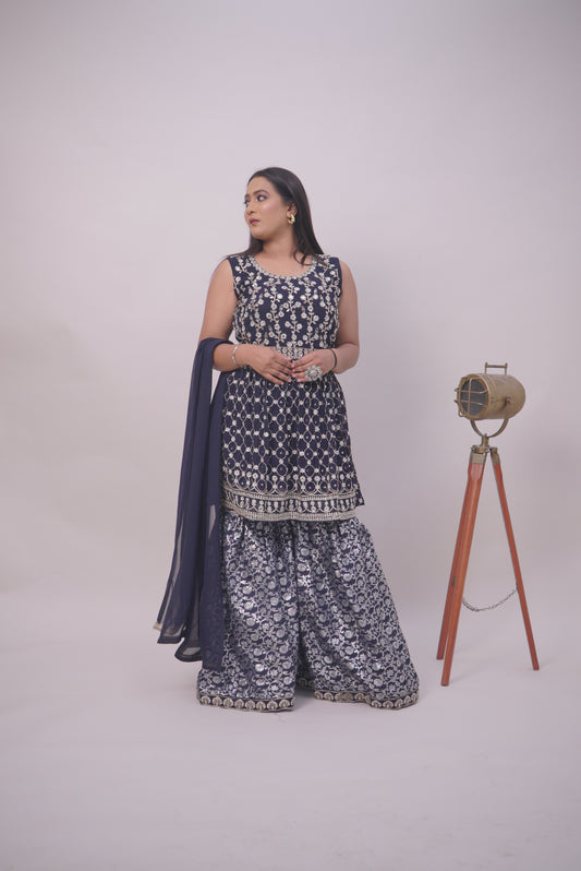 Blue Garara Suit set for women | Ladies | Girls