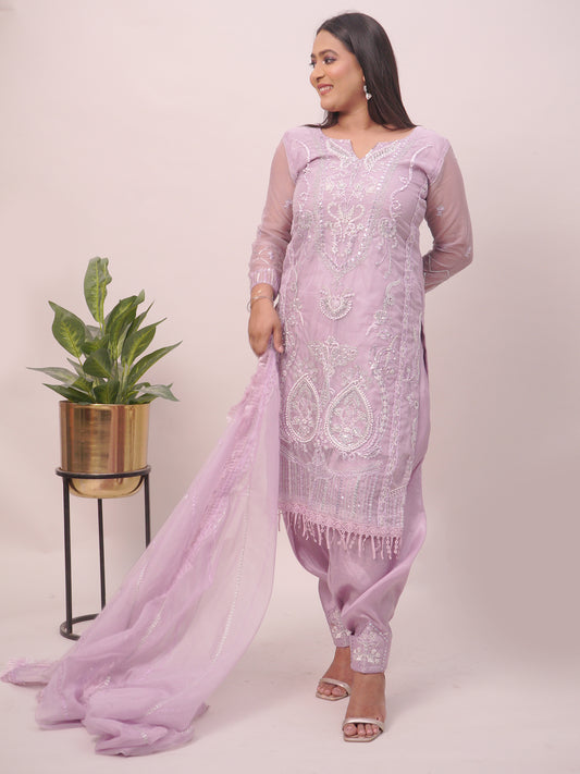 Lavender  Punjabi salwar Suit