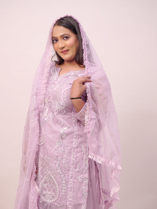 Lavender  Punjabi salwar Suit