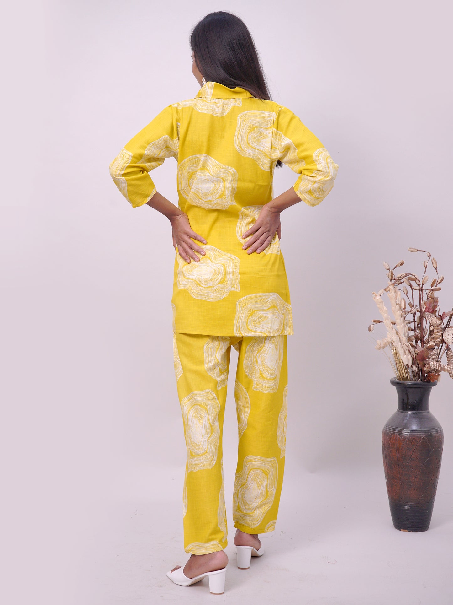 Pure Cotton Marble Print Cord Set