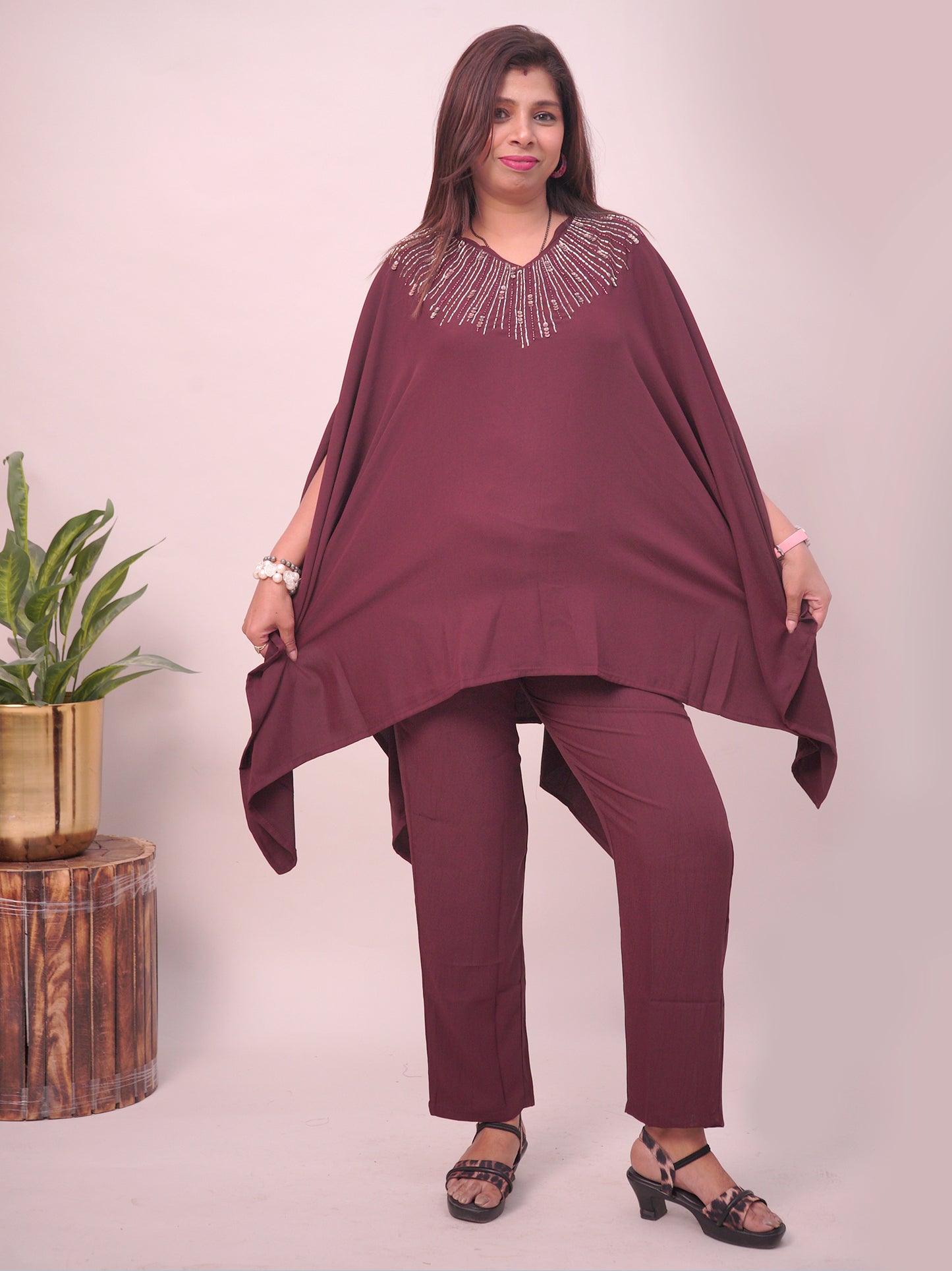 Kaftan style sequence work Cord set