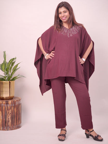 Kaftan style sequence work Cord set