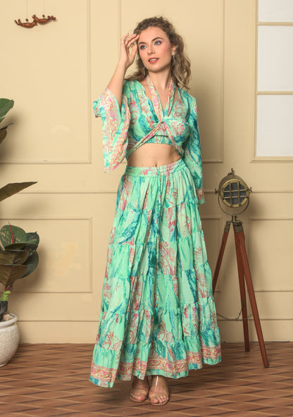 Stylish Skirt top with Shrug