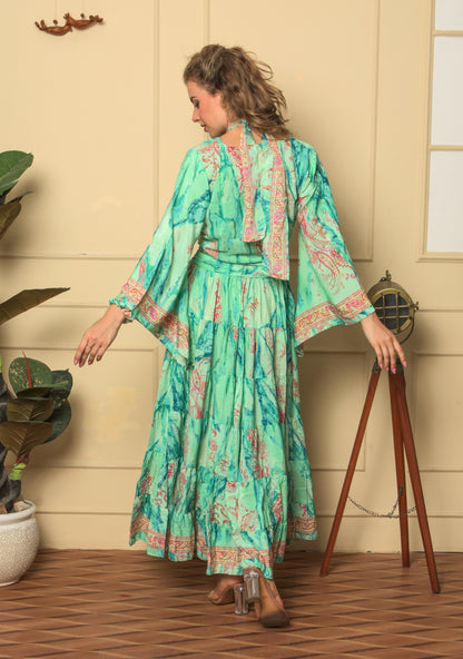 Stylish Skirt top with Shrug