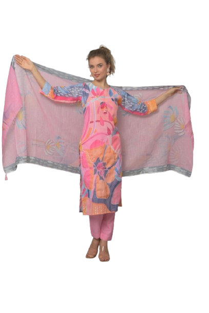 Pure Cotton  Regular Fit Kurta Set for Women