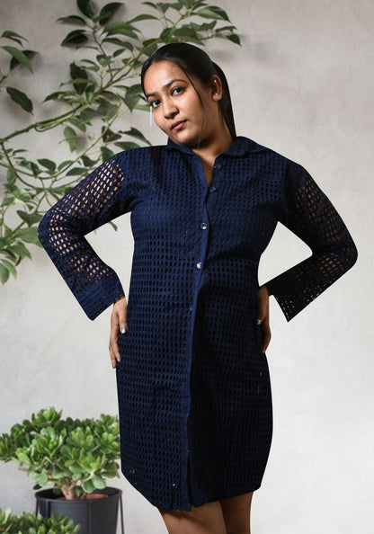 Navy Blue  Long Shirt
