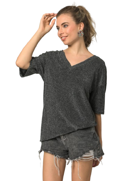 Black Party Pleated Top for Girls ,Women