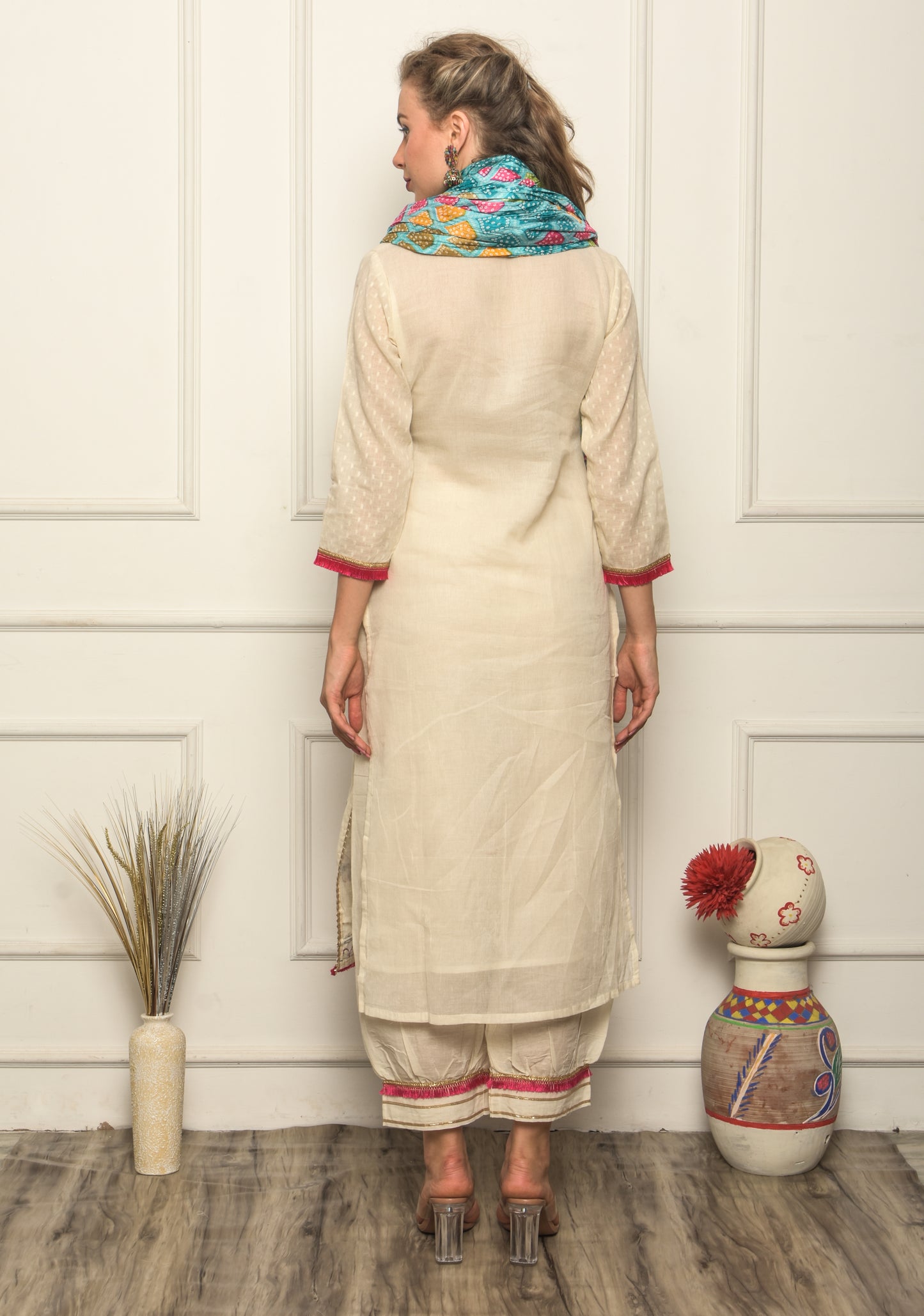 Beautiful Cotton Suit with Pathani designer Pant