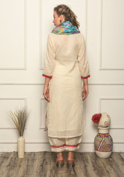 Beautiful Cotton Suit with Pathani designer Pant