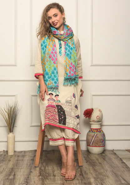 Beautiful Cotton Suit with Pathani designer Pant