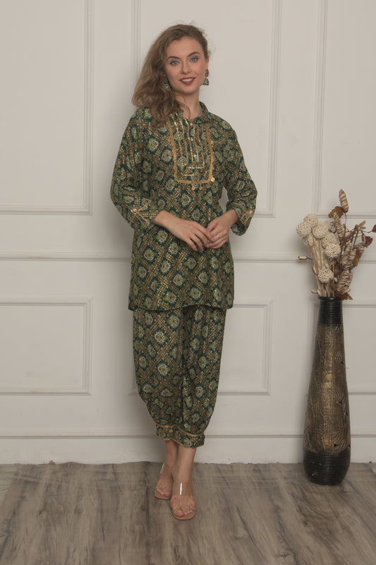 Women Afghani  Salwar Suit Set