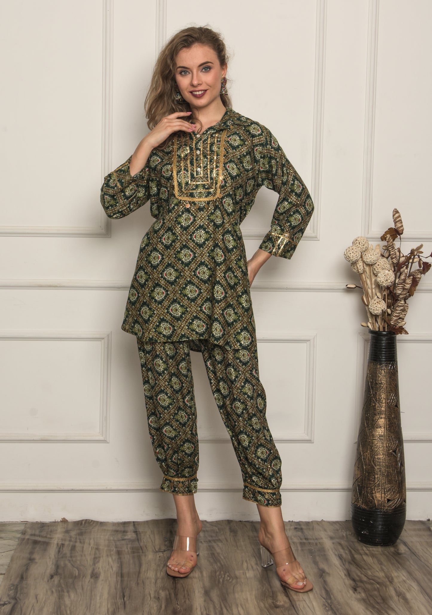 Women Afghani  Salwar Suit Set