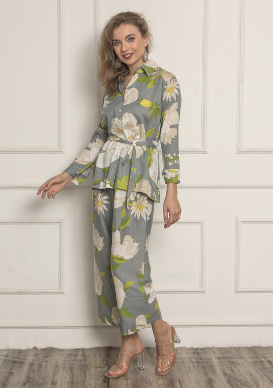 Comfy Floral printed style Cord Set for Women