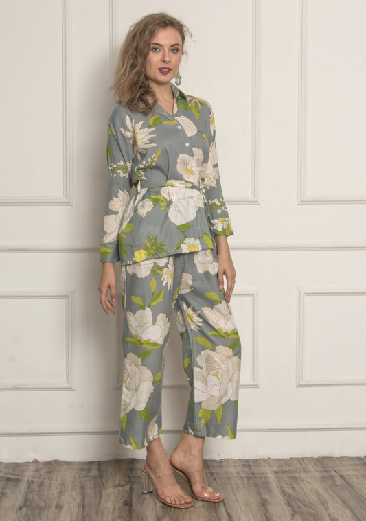 Comfy Floral printed style Cord Set for Women