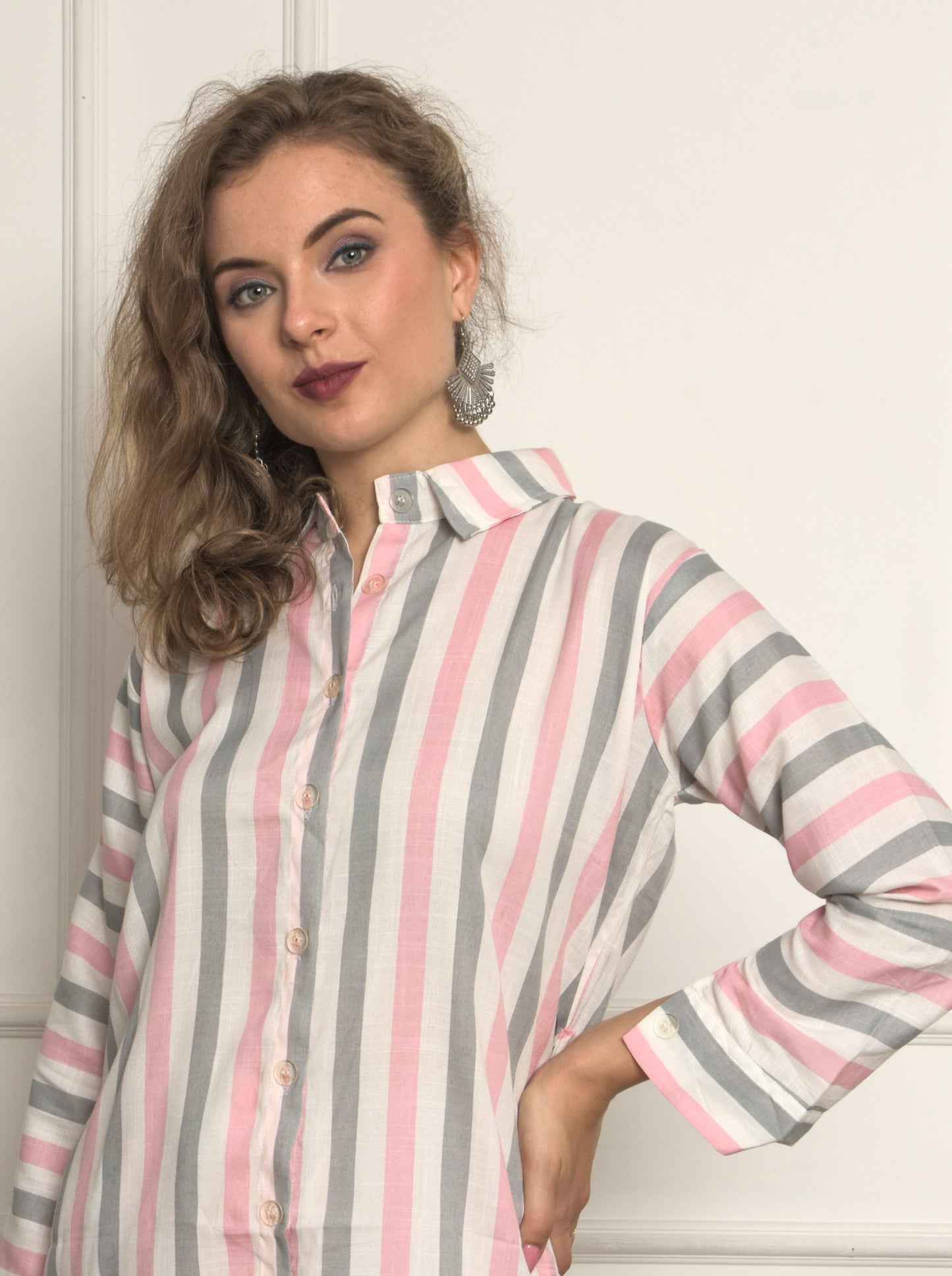 Comfy Stripped printed style Cord Set for Women