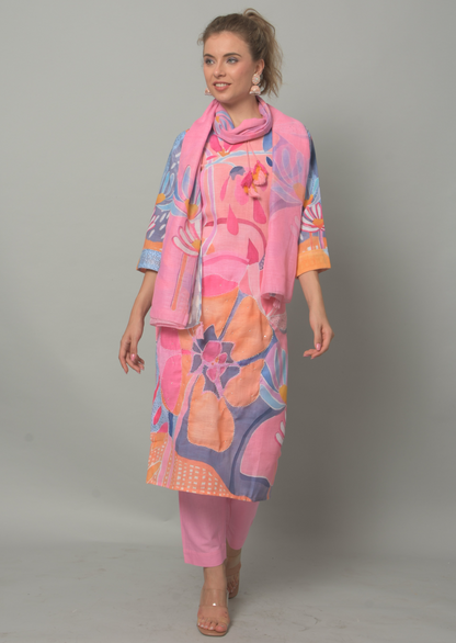 Pure Cotton  Regular Fit Kurta Set for Women
