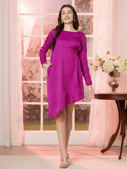 Kuberakshi-Magenta pink one piece dress