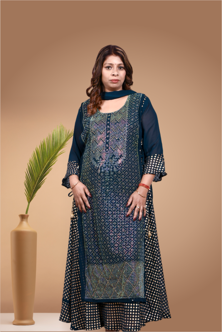 Swarovski Work Long Dress \Women |Girls | Ladies