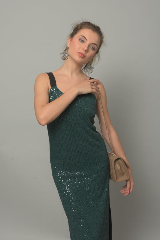 Women Bodycon Sequined  Dress_ Stripy _Party Wear| Girls | Ladies