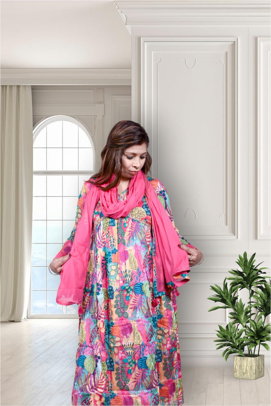 Hot Pink Georgette suit for Women|| Girls|| Ladies